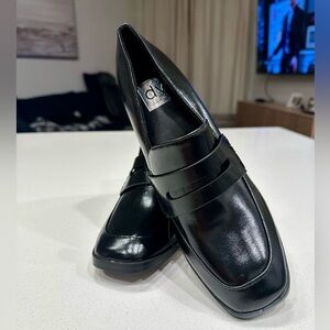 Dolce Vita Glossy Black Heeled Loafers